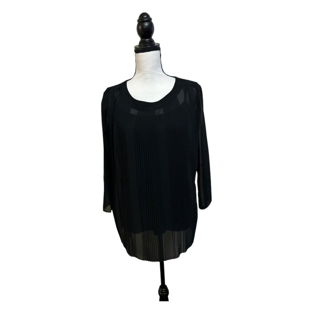 Lumiere Sheer blouse and Talbots Silk Camisole 2 pieces small